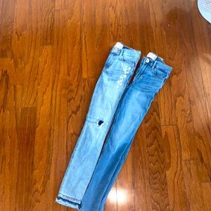 Set of 2 Abercrombie Kids High Rise Jean Leggings(Girls)